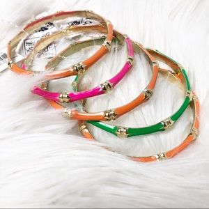 Toss Designs Neon Bangle Bracelets Gold